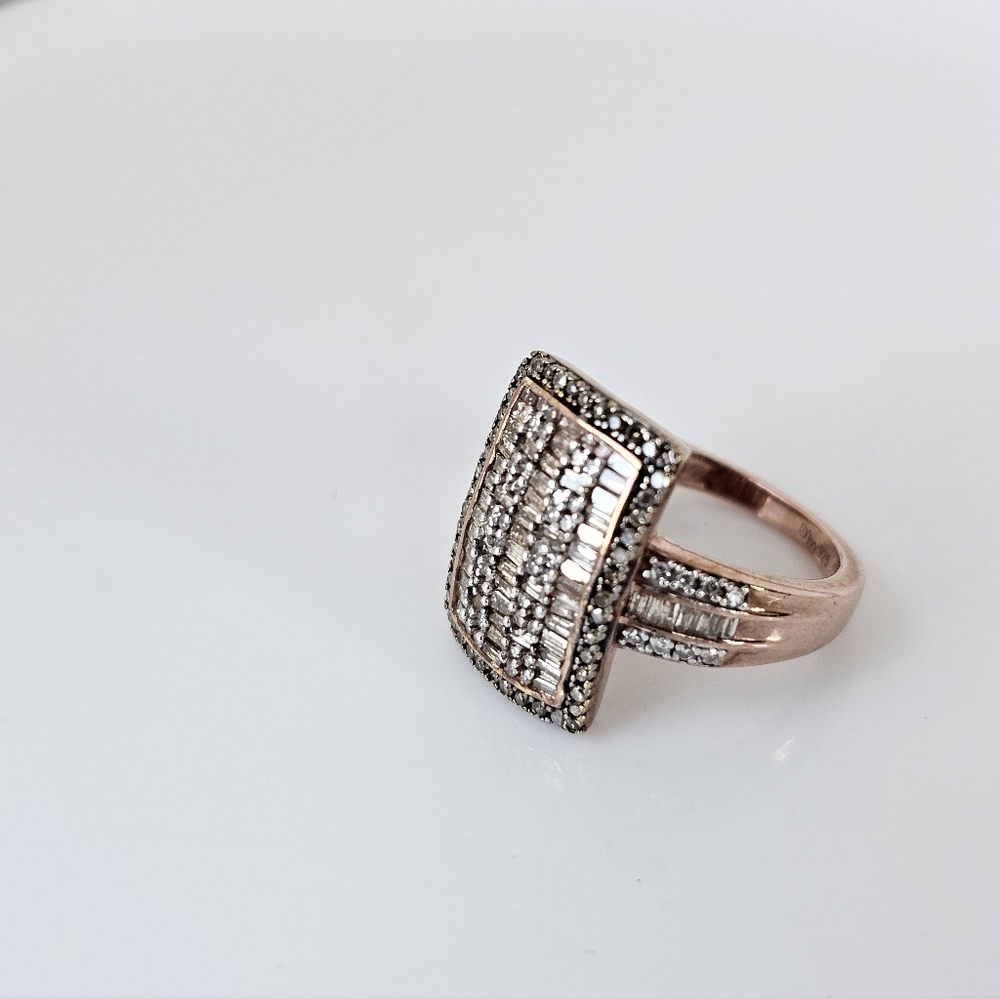 Genuine 1 Carat Diamond Ring Rose Gold Vermeil Size 7! - Picture 11 of 13